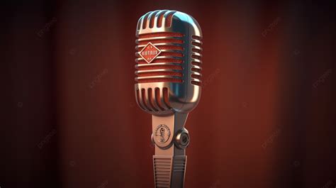 Podcast Content A 3d Rendered Vintage Microphone Background, Old Microphone, Vintage Microphone ...