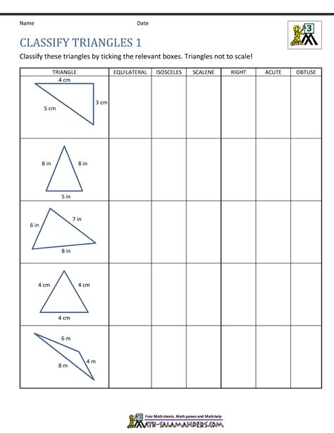 Free Printable Geometry Worksheets 3rd Grade