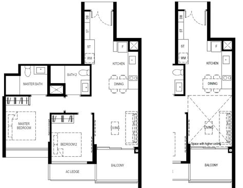 Normanton Park Floor Plan 2 bedroom premium