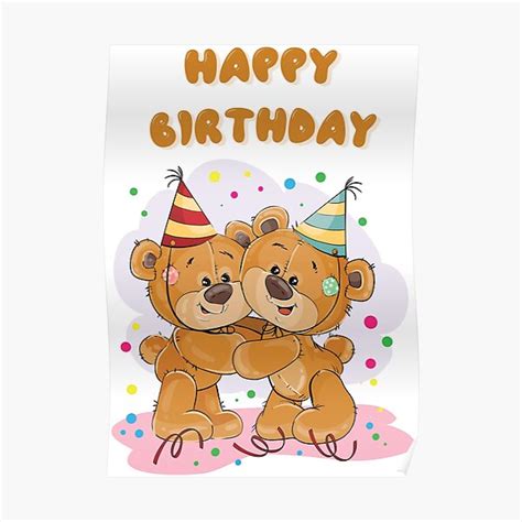 "happy birthday Little bear #1" Poster for Sale by all4oryou | Redbubble