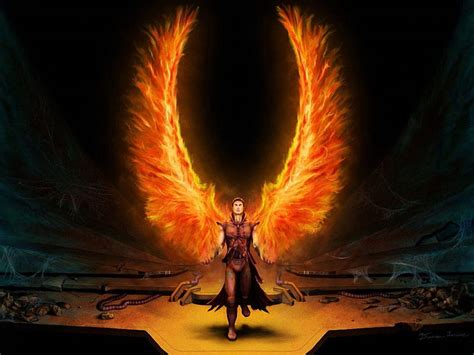 FIRE ANGEL, fire, fantasy, abstract, angel, HD wallpaper | Peakpx