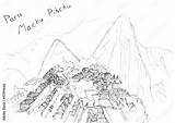 Machu Picchu Coloring Page Pages sketch template