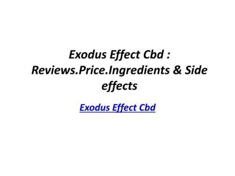 Exodus Effect Cbd-pdf