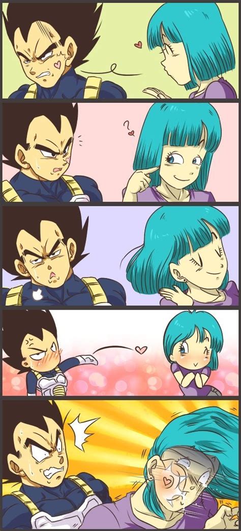 vegeta and bulma blowing kisses - Vegeta and Bulma Fan Art (31649700 ...