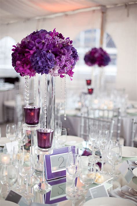 Sophisticated Purple Wedding Table Decorations - Top Dreamer