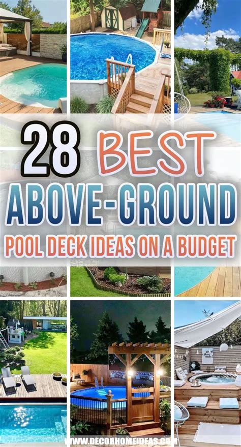 28 Best Above Ground Pool Deck Ideas on a Budget for 2024 | Decor Home ...