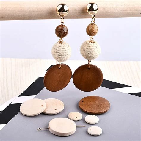 Aliexpress.com : Buy Diy handmade solid wood earrings jewelry accessories wooden necklace ...