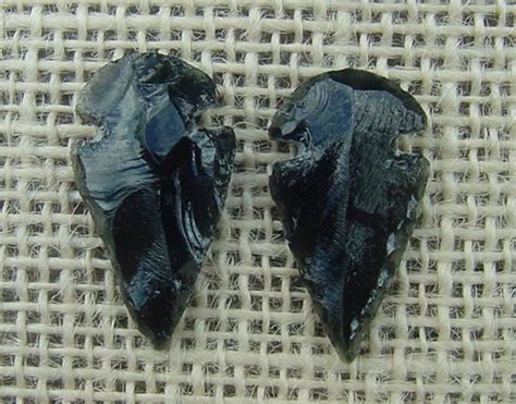 Obsidian Arrowheads Spearheads