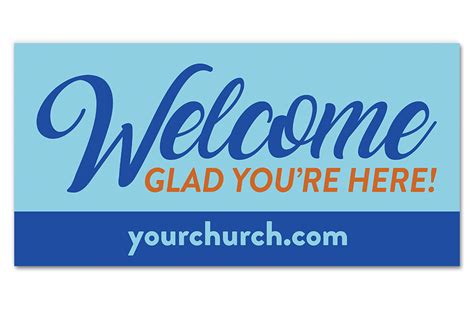 Outdoor Vinyl Banner - BluTone - Welcome - Church Banners