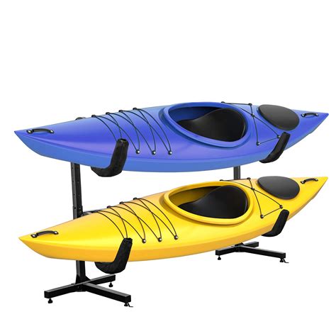 Buy Freestanding Kayak Storage Rack, Heavy Duty Storage for Two-Kayak ...