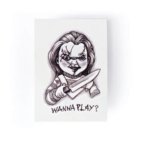 Chucky Tattoo Outline Chucky Tattoo Drawing - foxylaguna