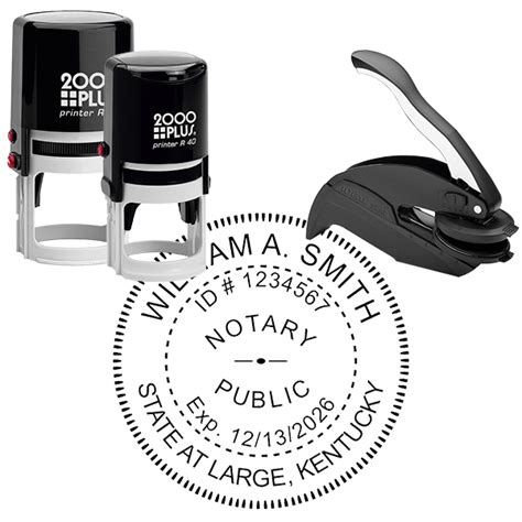 Kentucky With State at Large Round Notary Seal - All State Notary Supplies