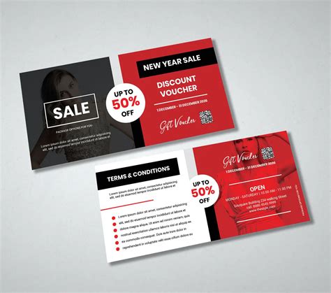 Discount Voucher Template PSD | Voucher design, Gift voucher design, Voucher