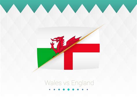 National football team Wales vs England. Soccer 2022 match versus icon ...