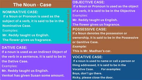 The Noun - Case - The Noun - School Lead