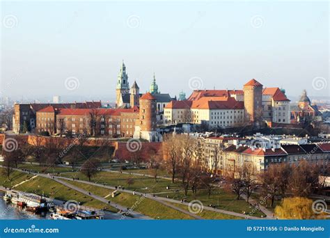 The cracow castle stock photo. Image of journey, europe - 57211656