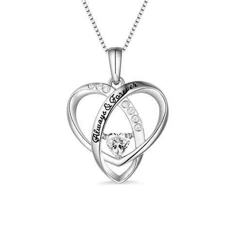 Personalized "Always & Forever" Heart Necklace