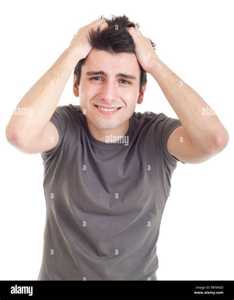 sad depressed young man crying Stock Photo - Alamy