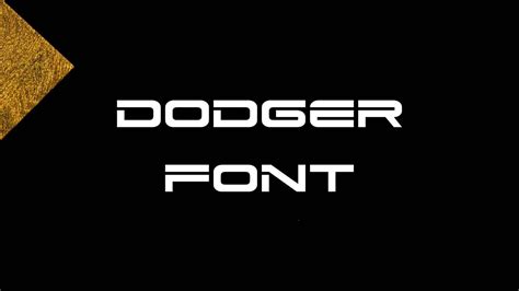 Dodgers Font Free Download