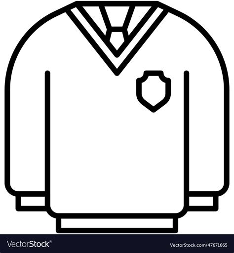 Uniform icon high school related Royalty Free Vector Image