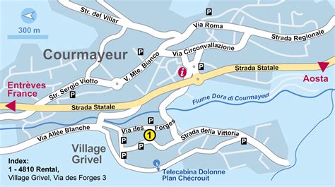 Courmayeur Italy Map