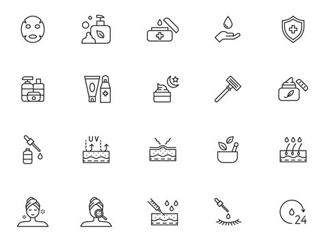 Skin Care Vector Icons