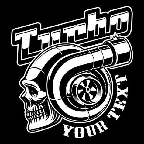 Turbocharger with skull 539510 Vector Art at Vecteezy