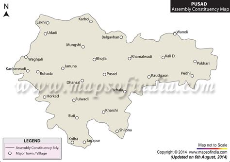 Pusad Assembly (Vidhan Sabha) Constituency Map and Election Results