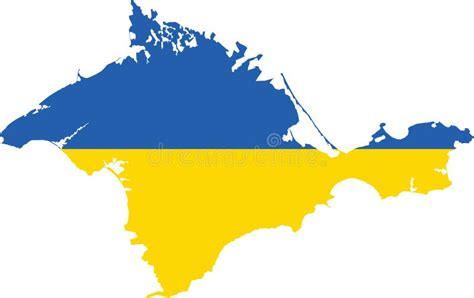 Flag Map of the CRIMEA, UKRAINE Stock Vector - Illustration of ...