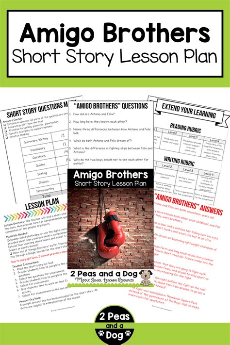 Amigo Brothers Short Story Lesson in 2022 | Short story lesson, Middle school ela lessons ...