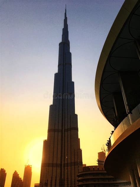 Burj Khalifa Sunset View stock image. Image of building - 103986971