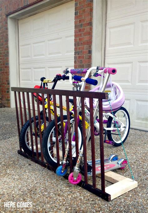 DIY Bike Rack from a Crib Rail! | Here Comes The Sun