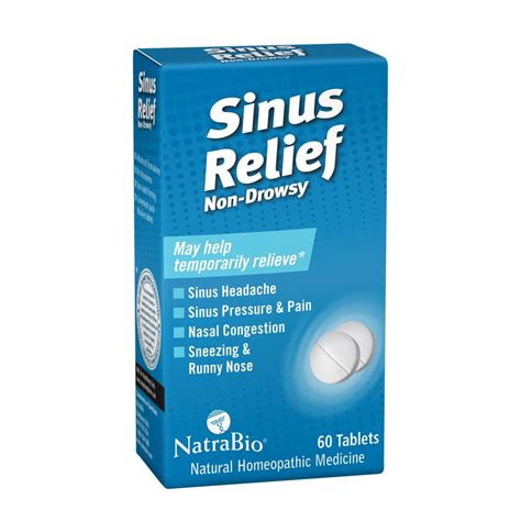 NatraBio Sinus Relief Homeopathic Formula | Temporary Relief from Sinus ...