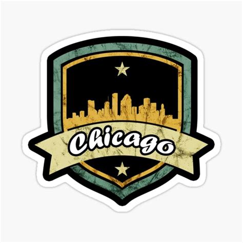 "Chicago City Skyline" Sticker for Sale by titanosdesign | Redbubble