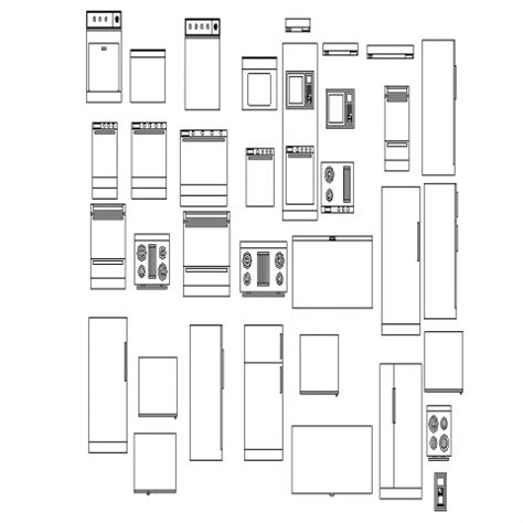 Autocad Kitchen Furniture blocks & DWG Models | Kitchen furniture ...