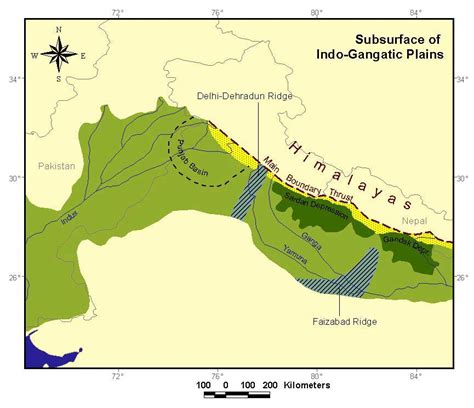 Map of Indo-Gangetic Plains (West)