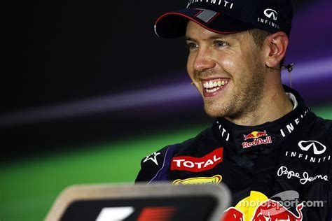 Race winner Sebastian Vettel, Red Bull Racing in the FIA Press ...