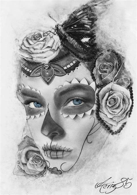 SugarSkull mask Drawing (pencil) on Behance