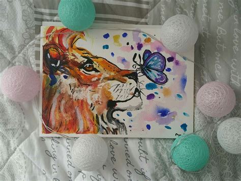 My art Lion watercolour | Watercolor art, Art, Art painting