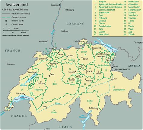 Map Of Europe Showing Switzerland – The World Map