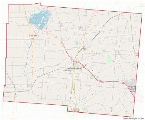 Map of Logan County, Ohio - Thong Thai Real