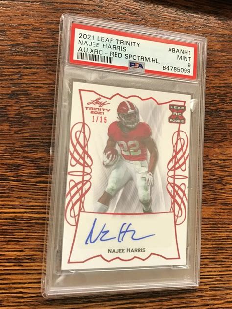 2021 Leaf Trinity NAJEE HARRIS Rookie Auto #1/15 PSA 9