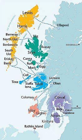 Map Of West Coast Of Scotland Islands - Islands With Names