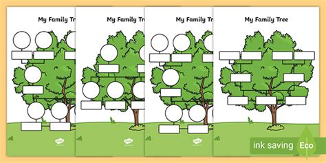 My Family Tree Template - Teaching Resources (teacher made)