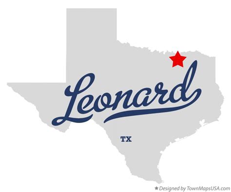 Map of Leonard, TX, Texas