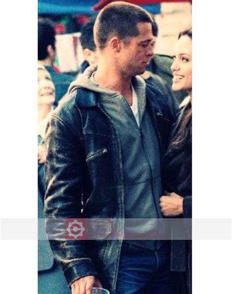 Brad Pitt Leather Jacket Mr & Mrs. Smith | John Smith Jacket