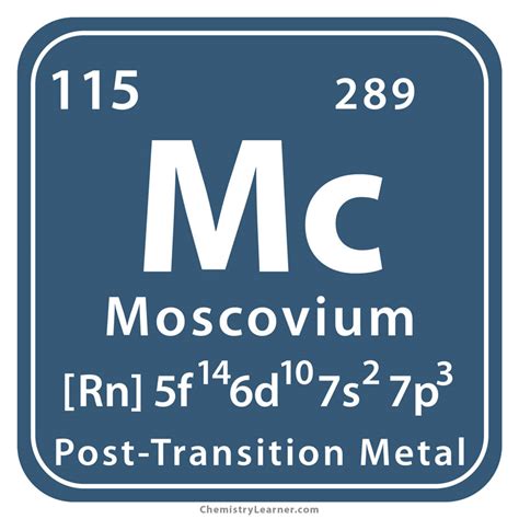 Moscovium Facts, Symbol, Discovery, Properties, Uses