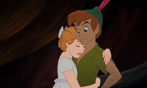 Peter Pan And Wendy Kiss Disney Gif