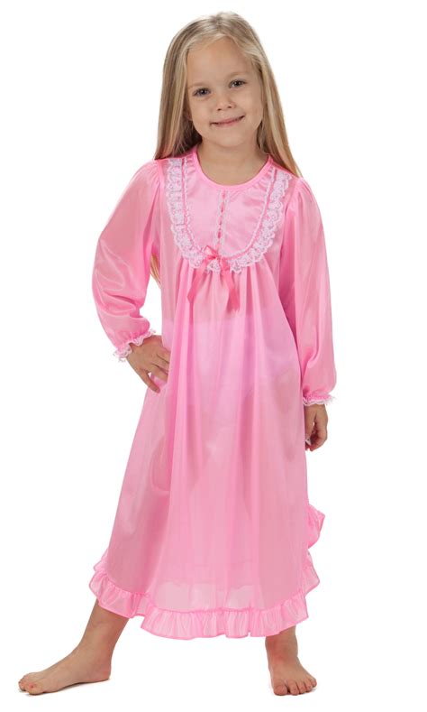 Laura Dare Solid Colors Long Sleeve Traditional Nightgown Baby-Toddler ...