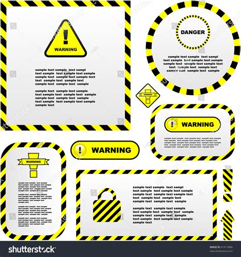 Warning Vector Labels Vector Template Stock Vector (Royalty Free) 41417866 | Shutterstock